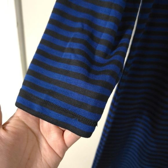 MAX STUDIO Nwt 3/4 Sleeve Royal Striped Pieced Bodycon Knee Length Dress, XL - Picture 6 of 14